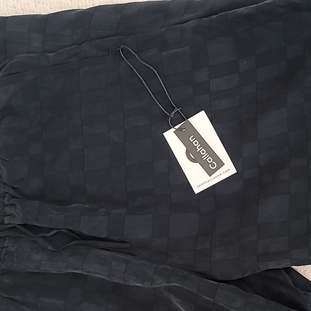 Callahan Silky Flowy Cupro High Rise Wide Leg Pull On Kat Pant in Black - NWT - Picture 9 of 14